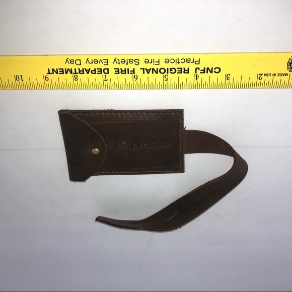 Eventide Brown Leather Luggage Tag - Picture 1 of 11